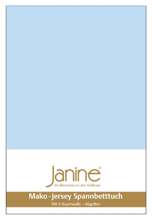 Janine Mako-Feinjersey Spannbettlaken 100x200 hellblau