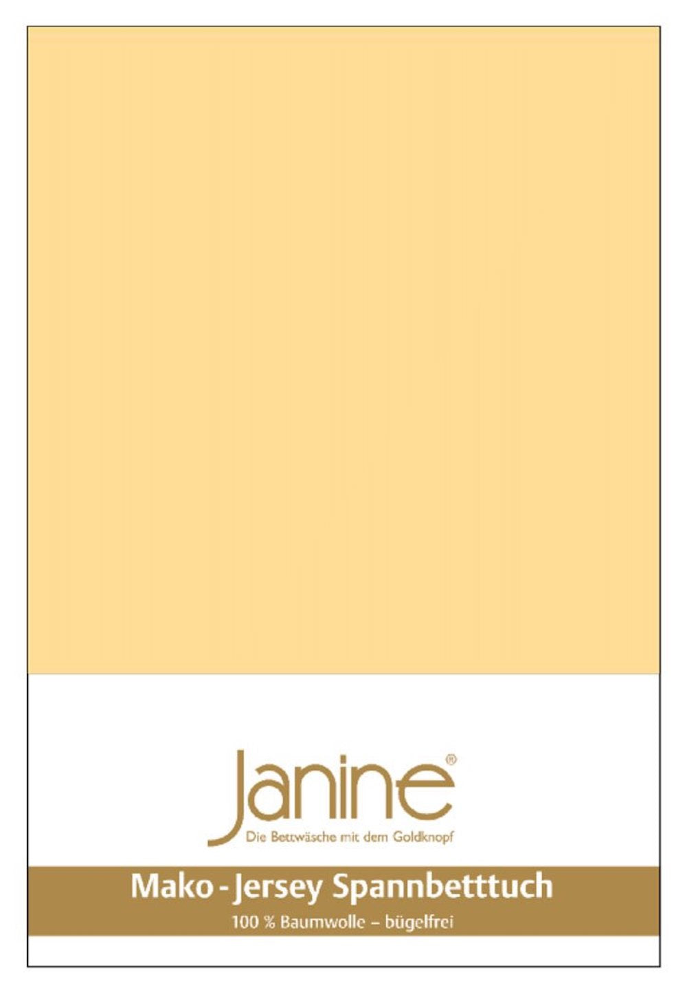 Janine Feinjersey Kinder Spannbettlaken 70x140 vanille