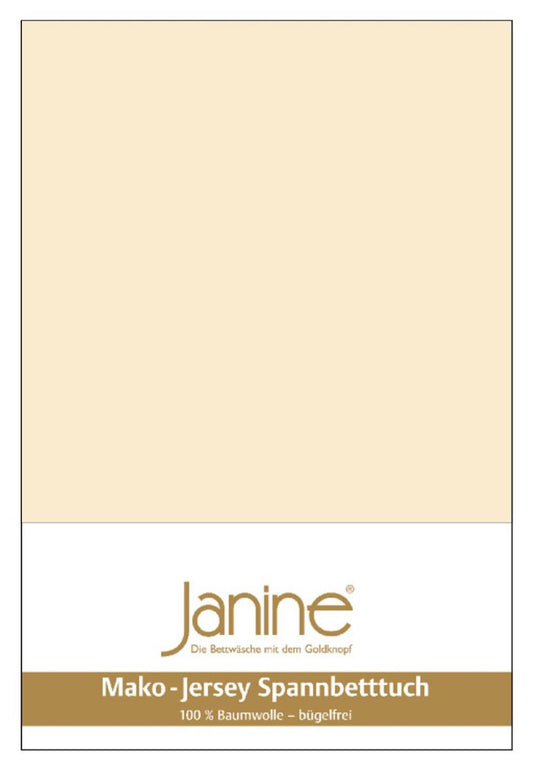 Janine Mako-Feinjersey Spannbettlaken 200x200 leinen