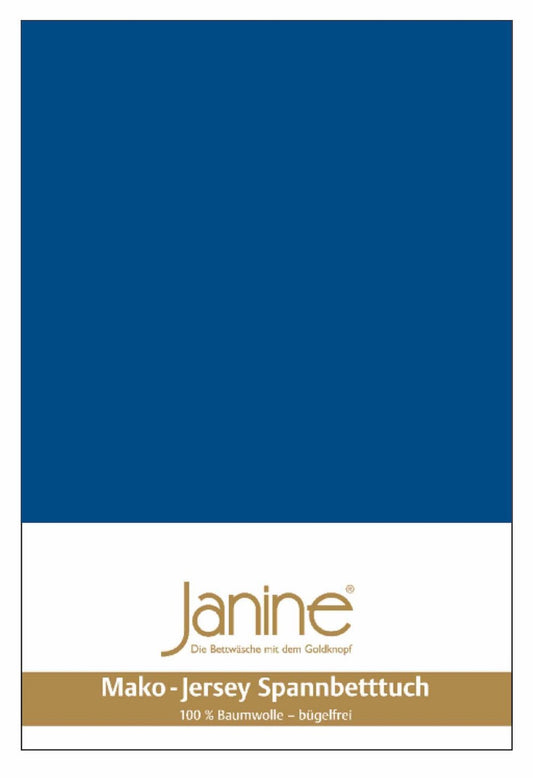 Janine Mako-Feinjersey Spannbettlaken 200x200 royalblau