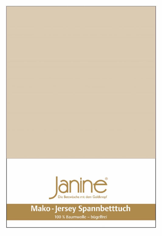 Janine Mako-Feinjersey Spannbettlaken 200x200 sand