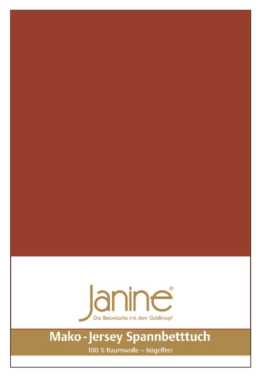 Janine Mako-Feinjersey Spannbettlaken 200x200 tabasco
