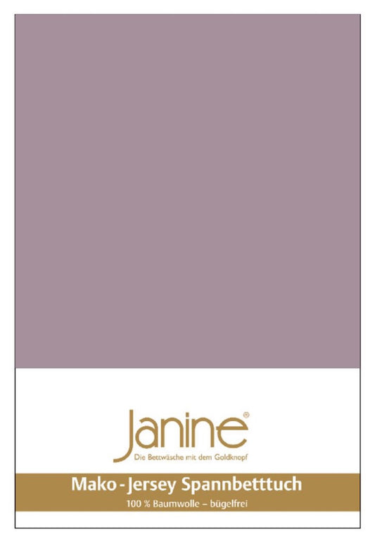 Janine Mako-Feinjersey Spannbettlaken 200x200 holunder