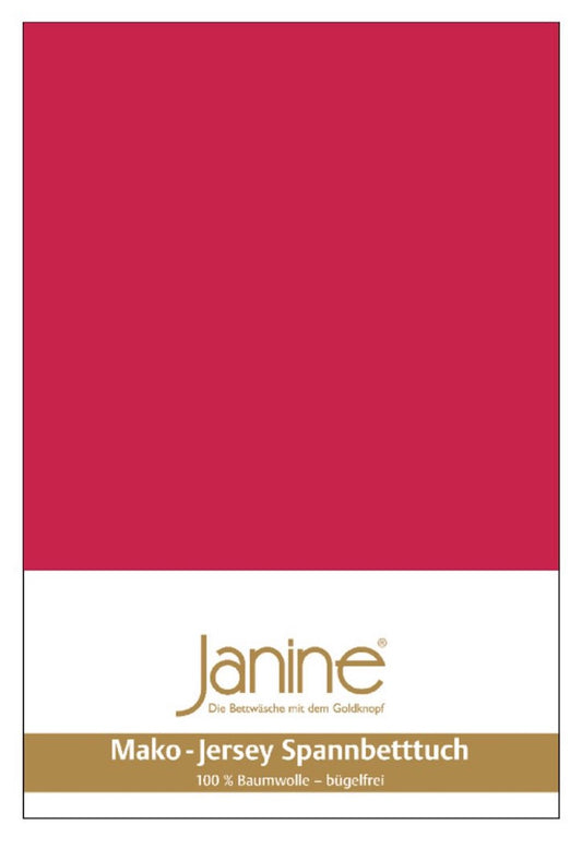 Janine Mako-Feinjersey Spannbettlaken 200x200 rot