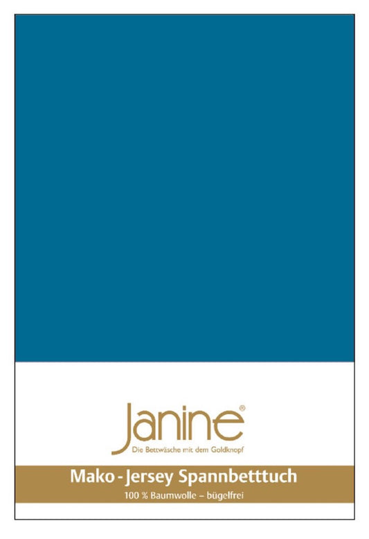 Janine Mako-Feinjersey Spannbettlaken 200x200 denimblau