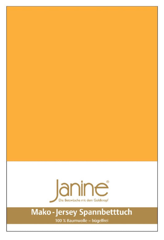 Janine Mako-Feinjersey Spannbettlaken 200x200 sonnengelb