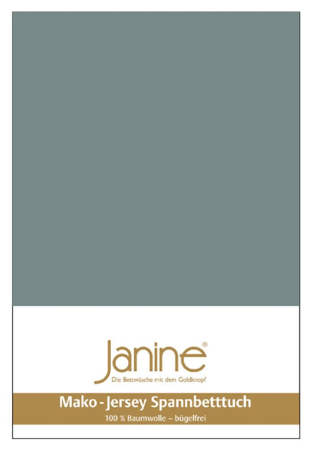 Janine Mako-Feinjersey Spannbettlaken 150x200 mineralgrün