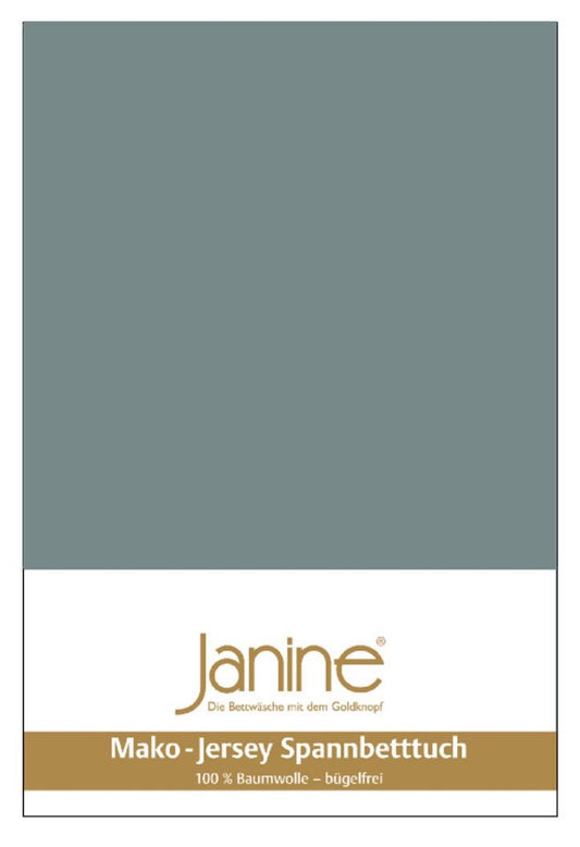Janine Mako-Feinjersey Spannbettlaken 200x200 mineralgrün