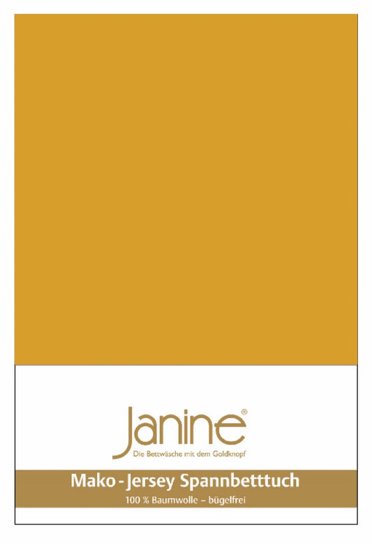Janine Mako-Feinjersey Spannbettlaken 200x200 honiggold