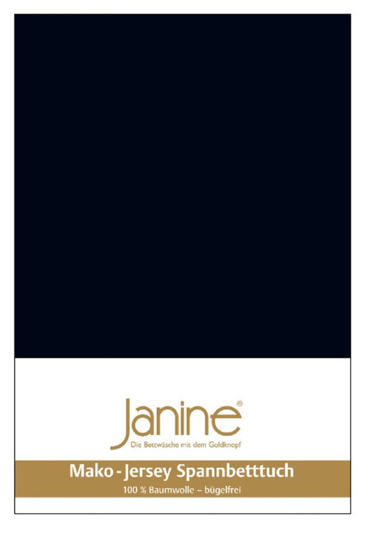 Janine Mako-Feinjersey Spannbettlaken 200x200 schwarz