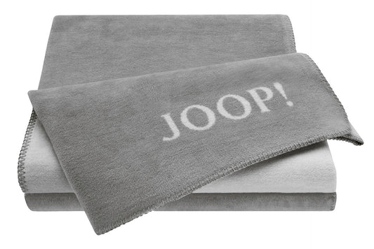 JOOP Wohndecke Uni-Doubleface graphit-rauch