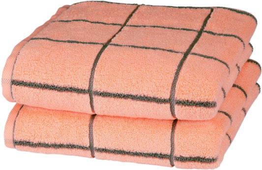Ross Handtuch Überkaro peach pink