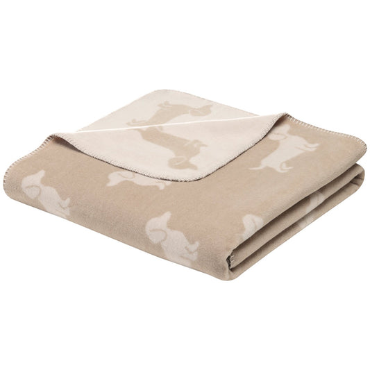 Cawö Wohndecke We love Dogs 62460 natur-beige