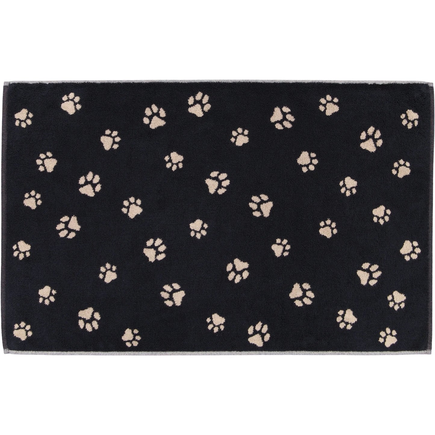 Cawö Badematte We love Dogs Paws 6247 schwarz-natur