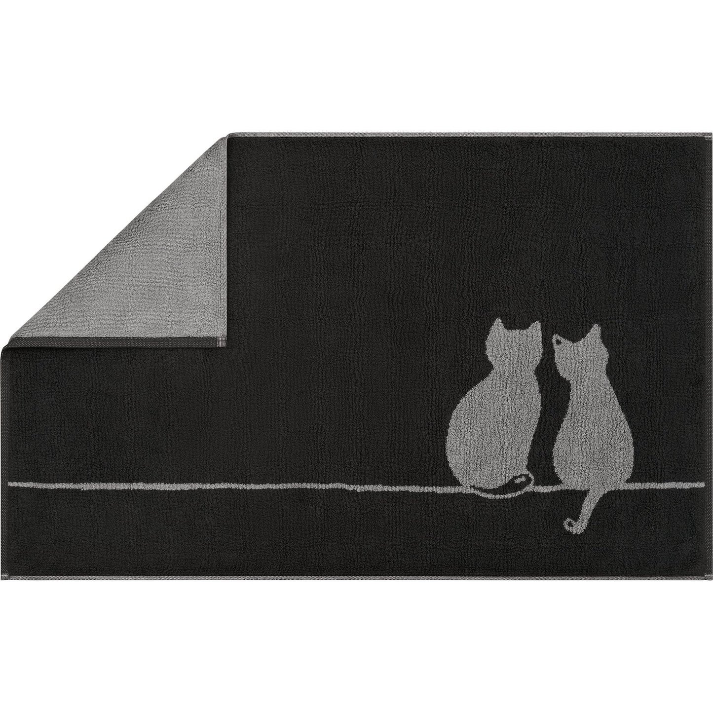 Cawö Badematte Cute Cats You & Me 6263 basalt-platin