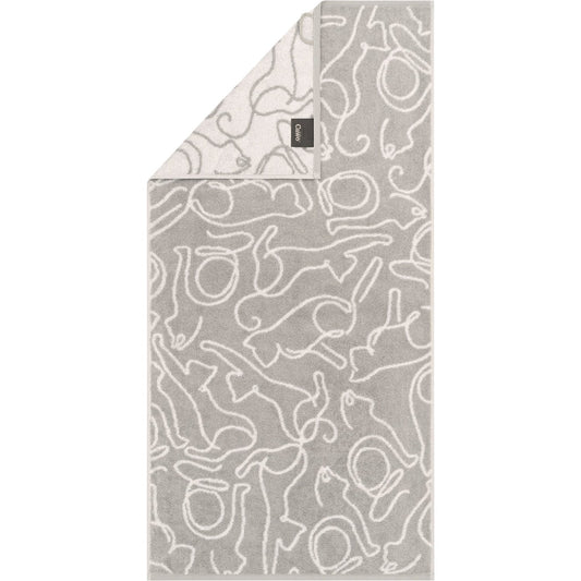 Cawö Duschtuch Cute Cats 6264 platin-weiss