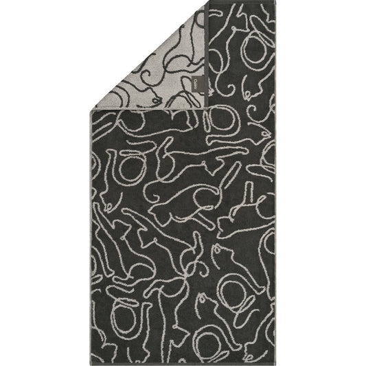 Cawö Duschtuch Cute Cats 6264 basalt-platin
