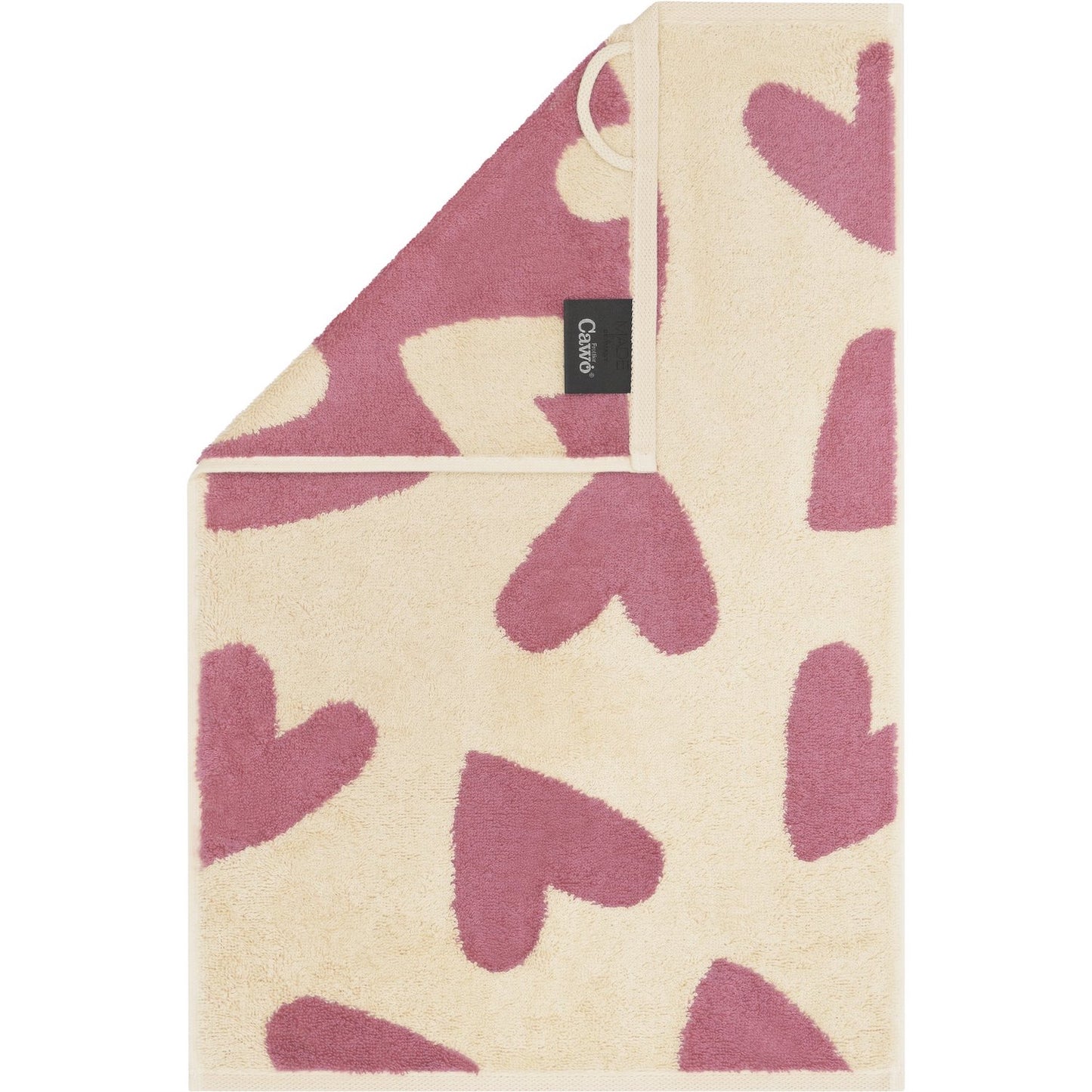 Cawö Gästetuch Heart Beats 6275 beere