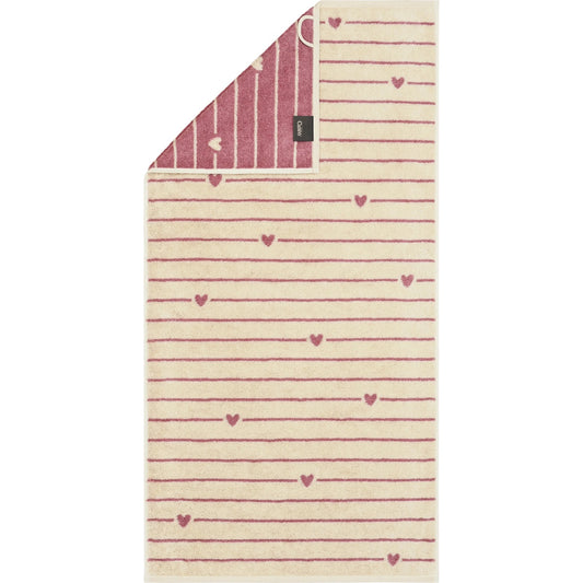 Cawö Duschtuch Heart Beats Lines & Hearts 6276 beere