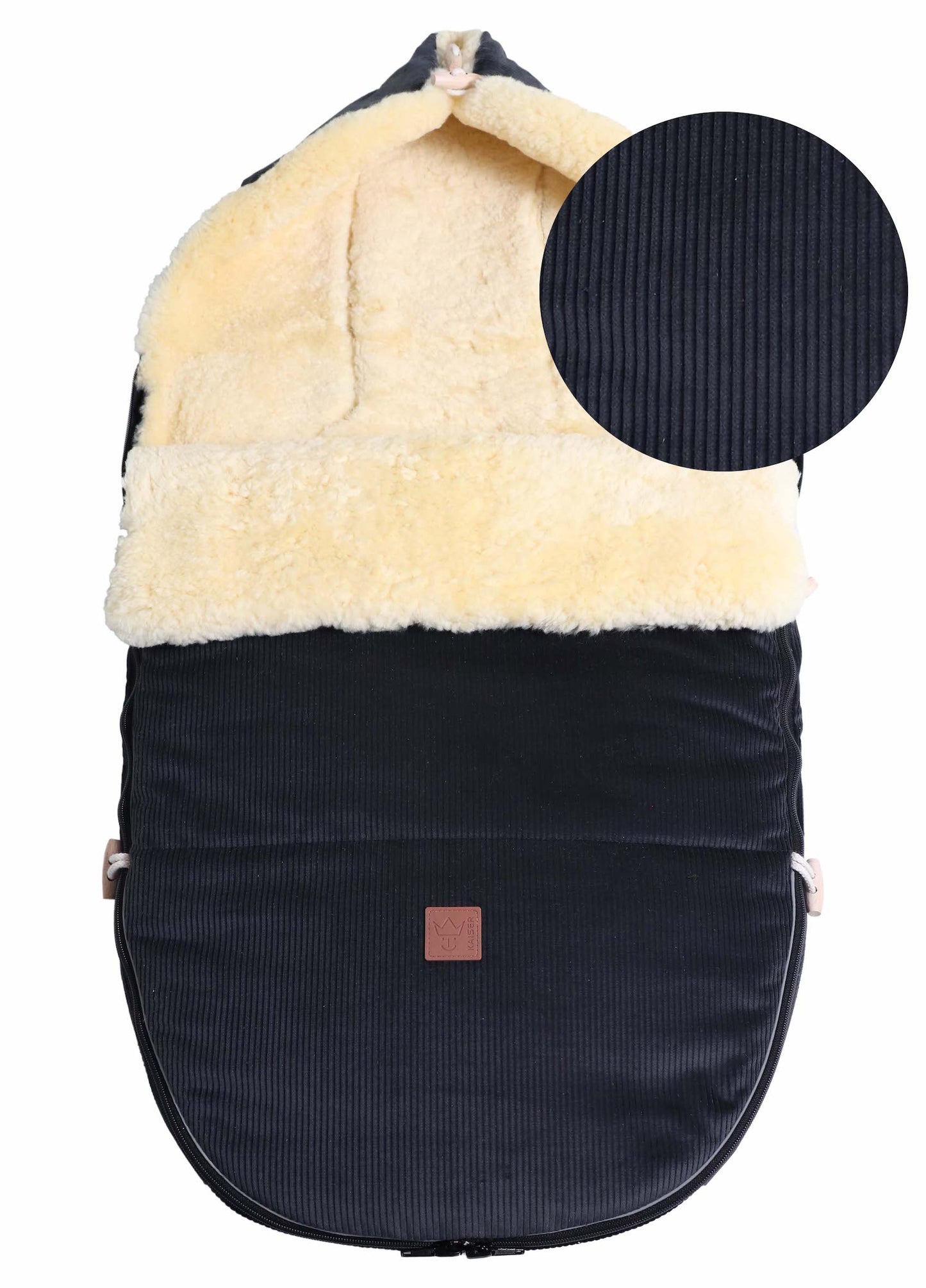 Kaiser Fußsack Filius Cord Medizin dark grey