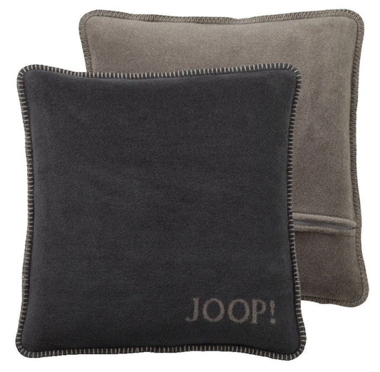 JOOP Kissenhülle Uni Doubleface anthrazit-taupe