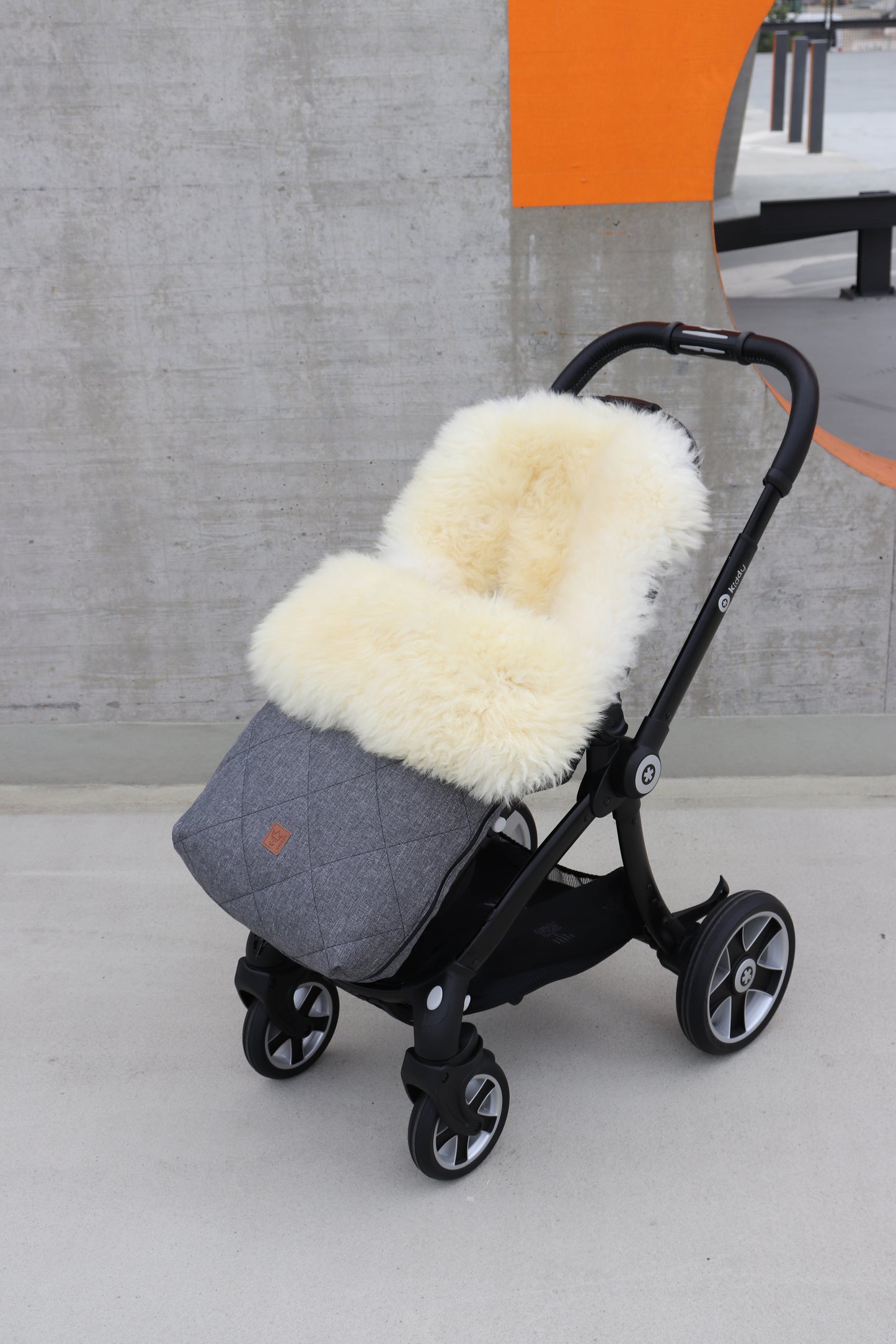 Kaiser Kinderwagenfußsack Milky Sand Nelly anthracite melange