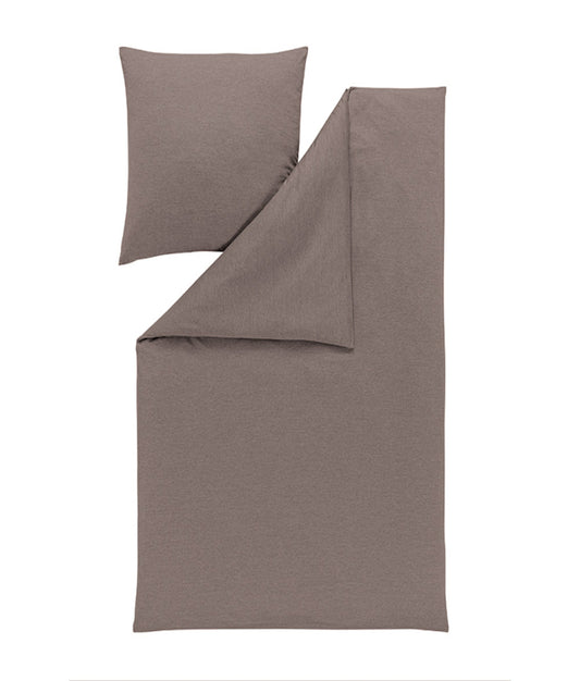 Estella Mako-Interlock-Jersey Bettwäsche Takoma 135x200 taupe