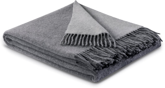 Biederlack Kaschmirplaid 130x170 grau-silber