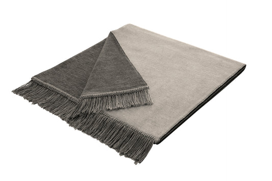 Biederlack Sofaschoner Cover Cotton Salt&Pepper 100x200 silber