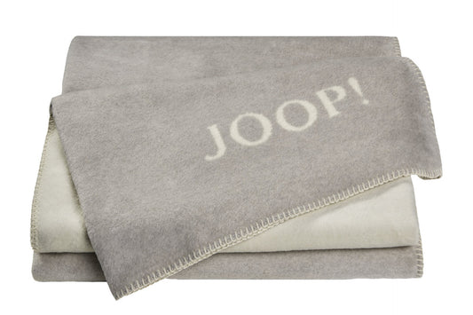 JOOP Wohndecke Uni-Doubleface rauch-ecru