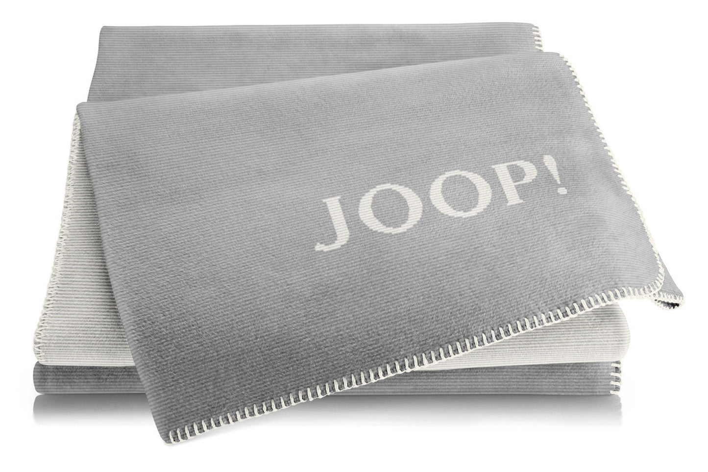JOOP Wohndecke Melange Doubleface graphit-ecru