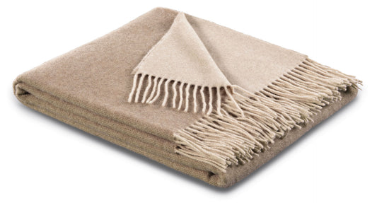 Biederlack Kaschmirplaid 130x170 natur-sand
