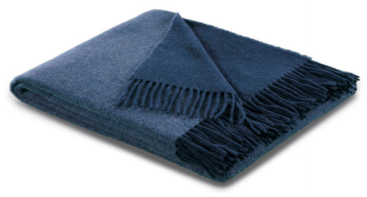 Biederlack Kaschmirplaid 130x170 jeans-marine