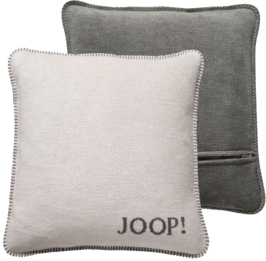 JOOP Kissenhülle Melange-Doubleface ecru-graphit