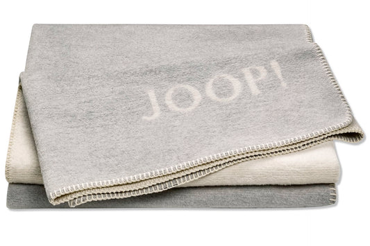 JOOP Wohndecke Melange Doubleface stein-silber