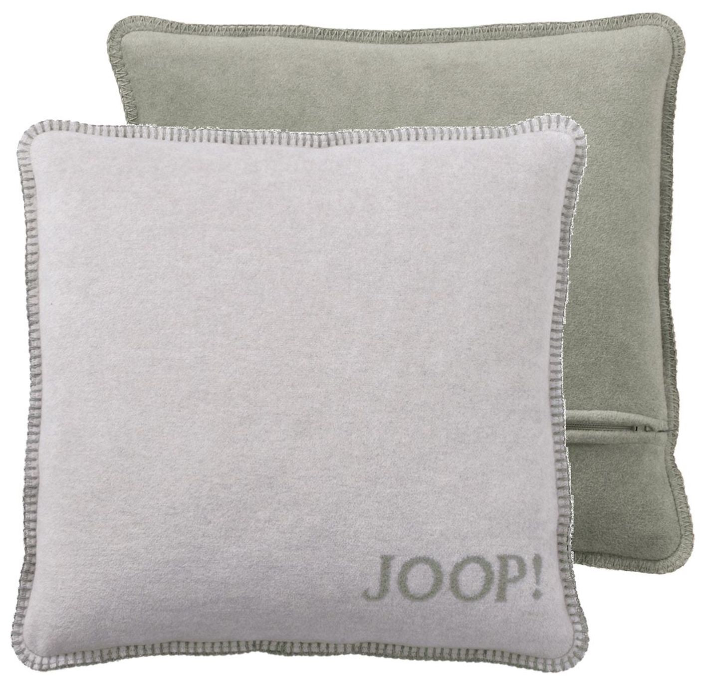 JOOP Kissenhülle Uni Doubleface silber-jade