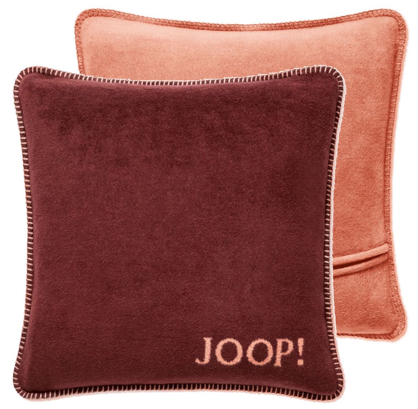 JOOP Kissenhülle Uni Doubleface bordeaux-orange