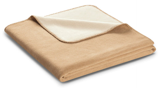 Biederlack Wohndecke Melange Doubleface 150x200 creme-natur