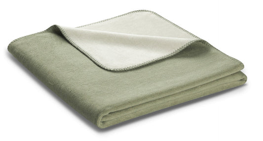 Biederlack Wohndecke Melange Doubleface 150x200 jadegrün-natur
