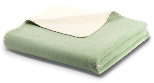Biederlack Wohndecke Doubleface 150x200 mint-ecru