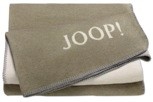 JOOP Wohndecke Melange Doubleface oliv-natur