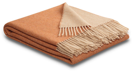 Biederlack Kaschmirplaid 130x170 henna-sand