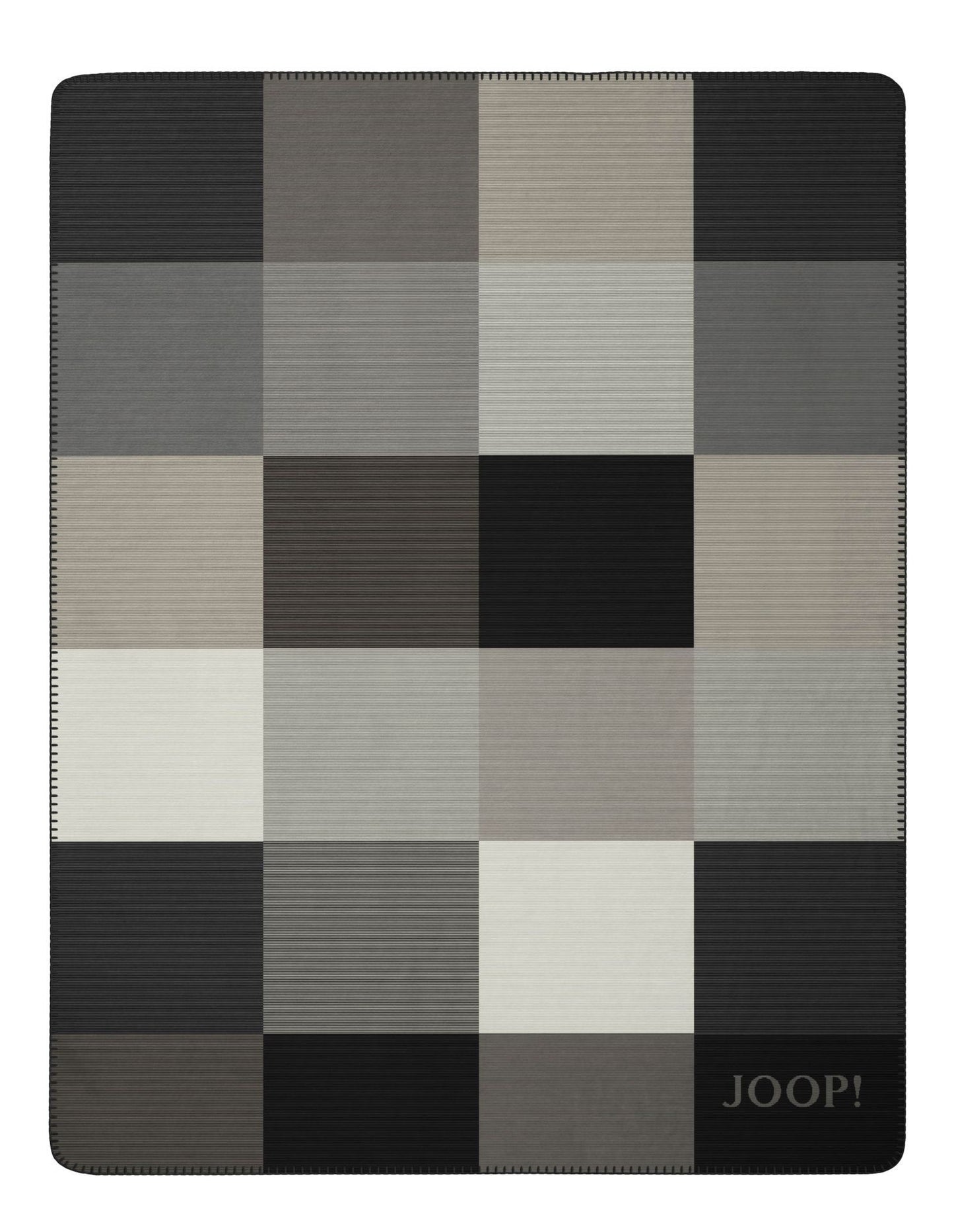 Joop Wohndecke Mosaic schwarz-natur