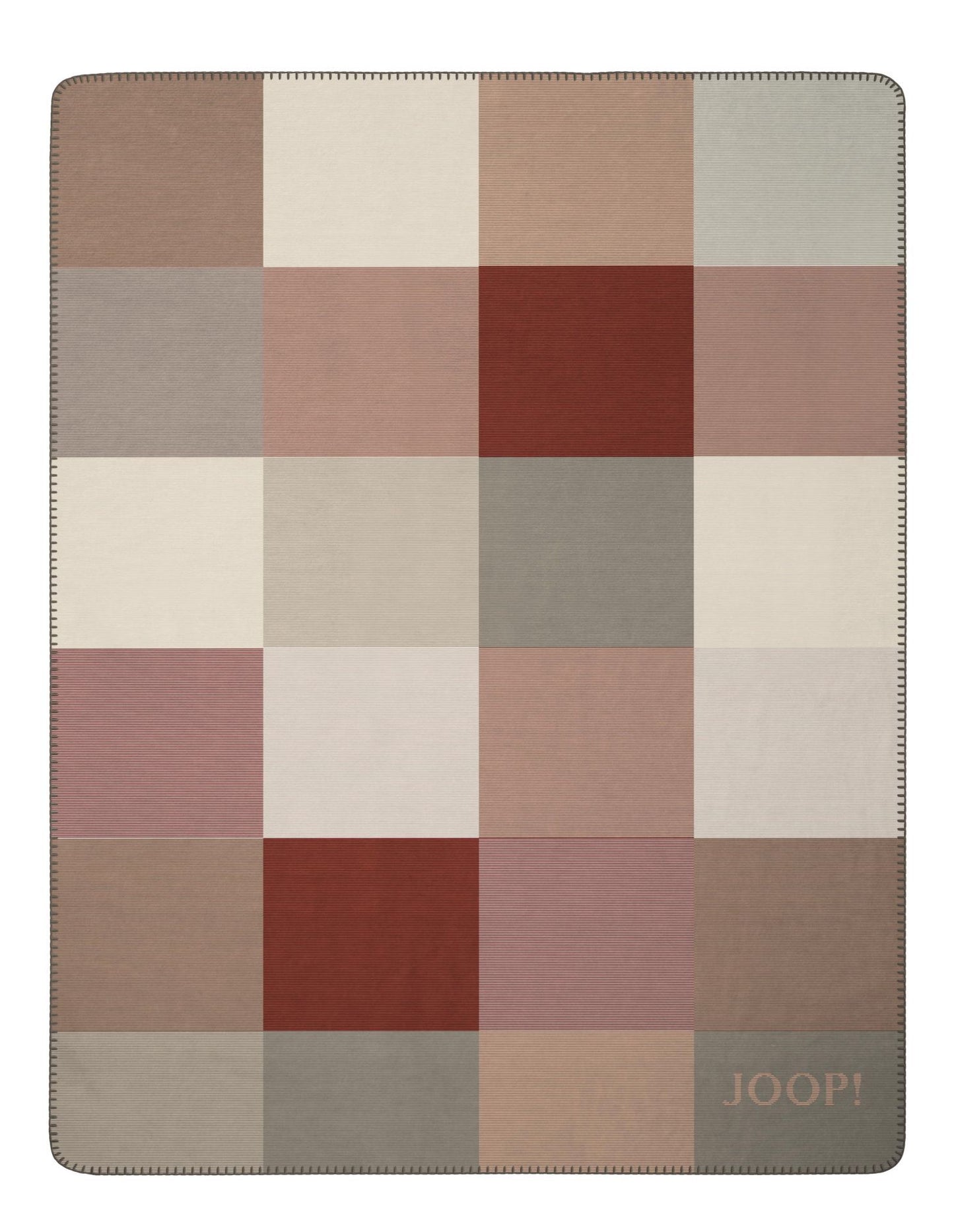 Joop Wohndecke Mosaic rouge-natur