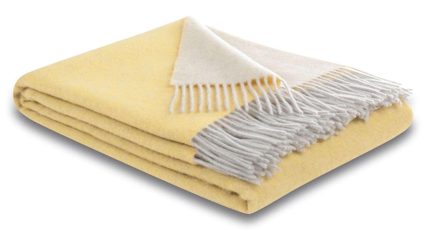 Biederlack Kaschmirplaid 130x170 yellow-creme