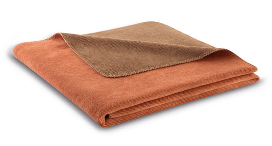 Biederlack Wohndecke Melange Doubleface 150x200 rust-brown