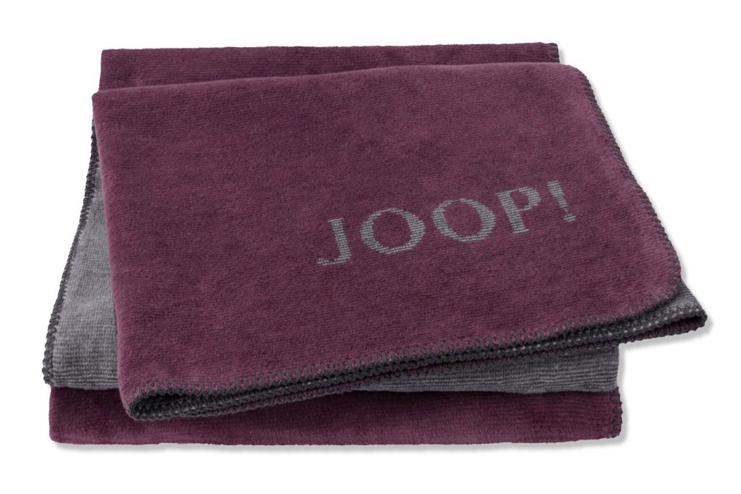 JOOP Wohndecke Melange Doubleface beere-anthrazit