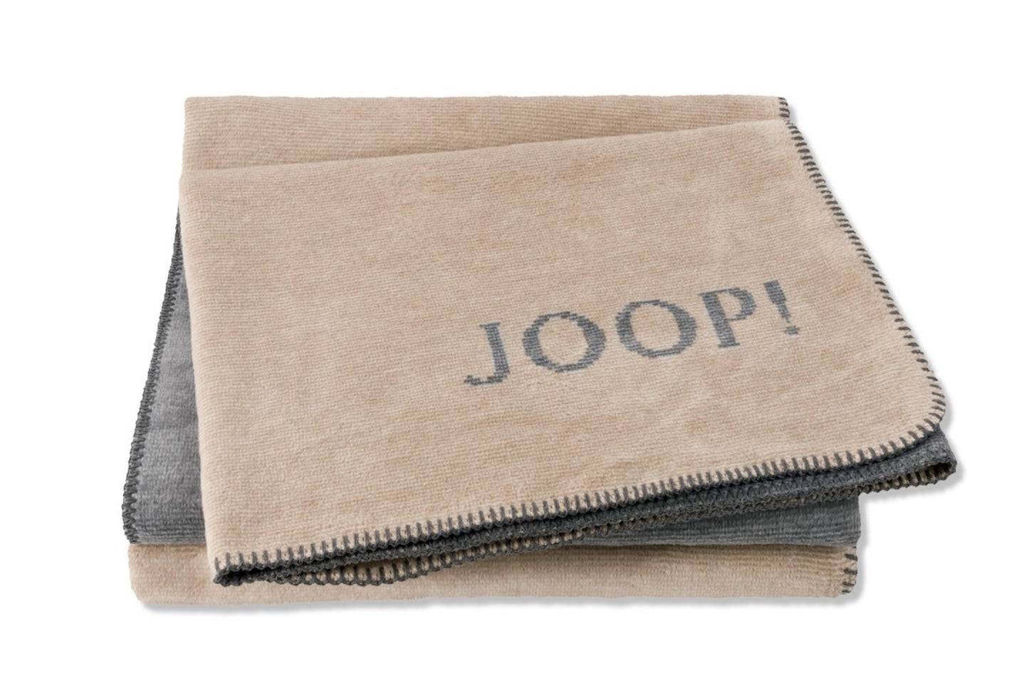 JOOP Wohndecke Melange Doubleface sand-stein
