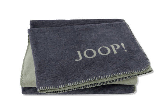 JOOP Wohndecke Melange Doubleface navy-oliv