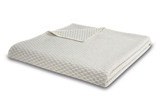 Biederlack Wohndecke Merinowolle 150x200 Silver